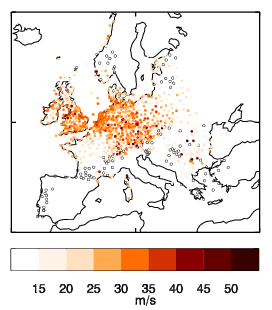 Observational footprint for Kyrill