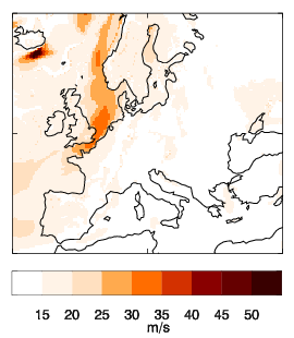 Image of Recalibrated lower 95% bound for Great Storm of 87