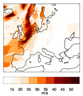 Image of Recalibrated mean for Great Storm of 87