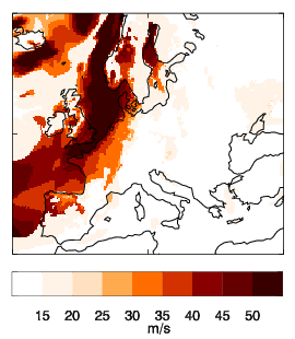 Image of Recalibrated upper 95% bound for Great Storm of 87