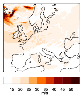 Image of Recalibrated lower 95% bound for Kyrill