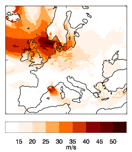 Image of Recalibrated mean for Xaver